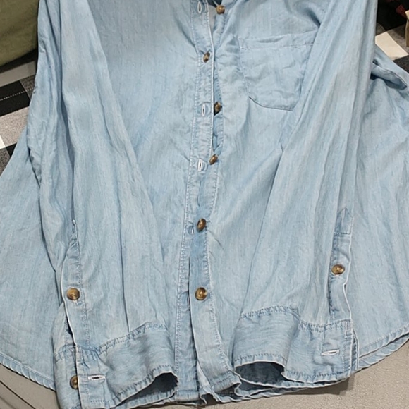 Blue Button Down - Picture 3 of 3